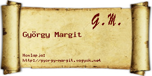 György Margit névjegykártya